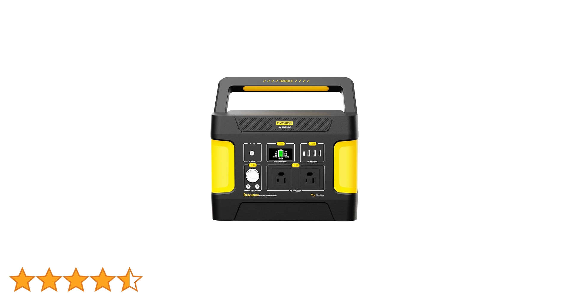 EVOPOW ポータブル電源 Dracutum 515Wh Amazon.co.jp: Evopow ポータブル電源 リン酸鉄 大容量 515Wh 収納